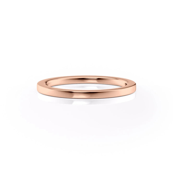 The Estella Wedding Bands Plain 14K Rose#material_14k-rose