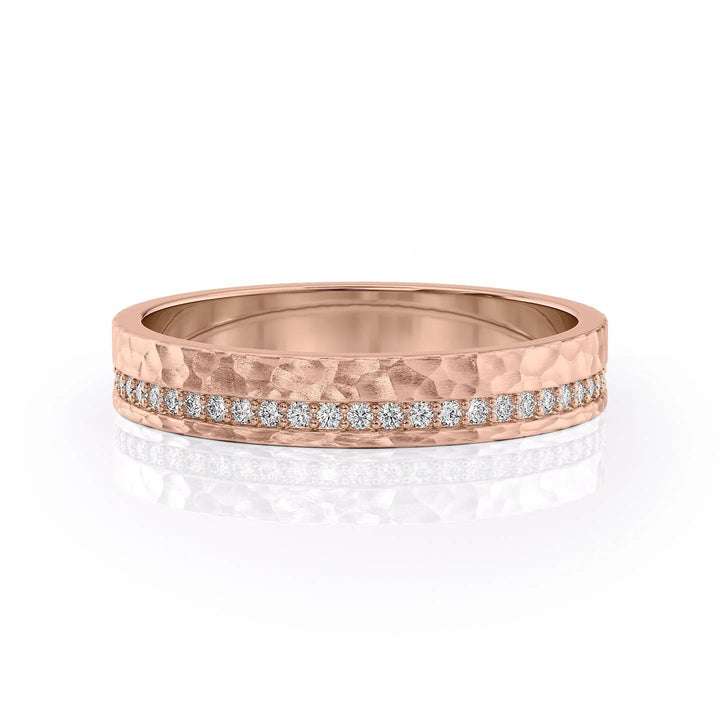 The Etan Wedding Bands Hammered 14K Rose#material_14k-rose