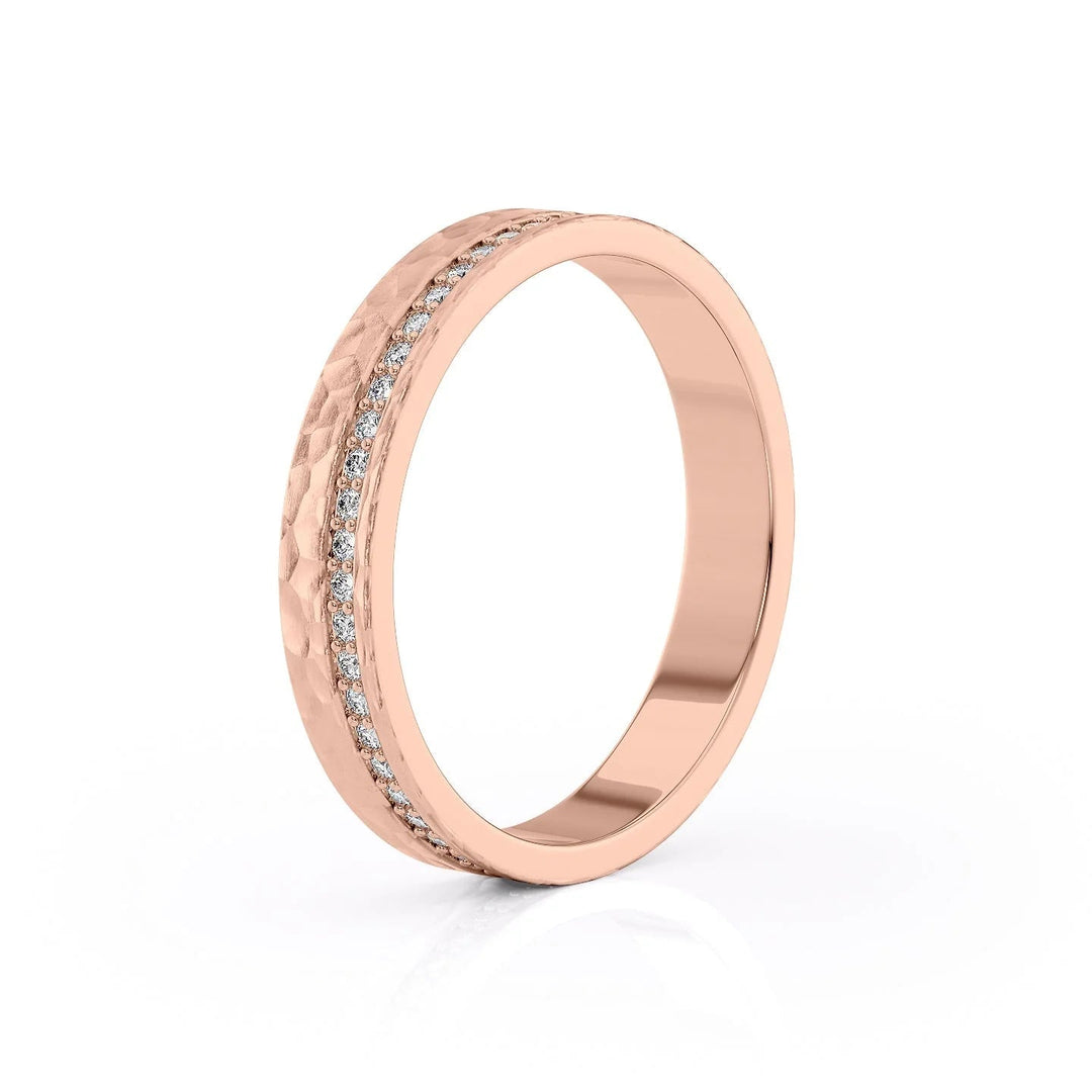 The Etan Wedding Bands Hammered 14K Rose#material_14k-rose