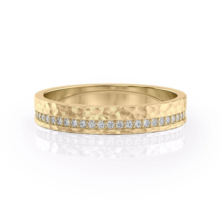 The Etan Wedding Bands Hammered 18K Gold#material_18k-gold