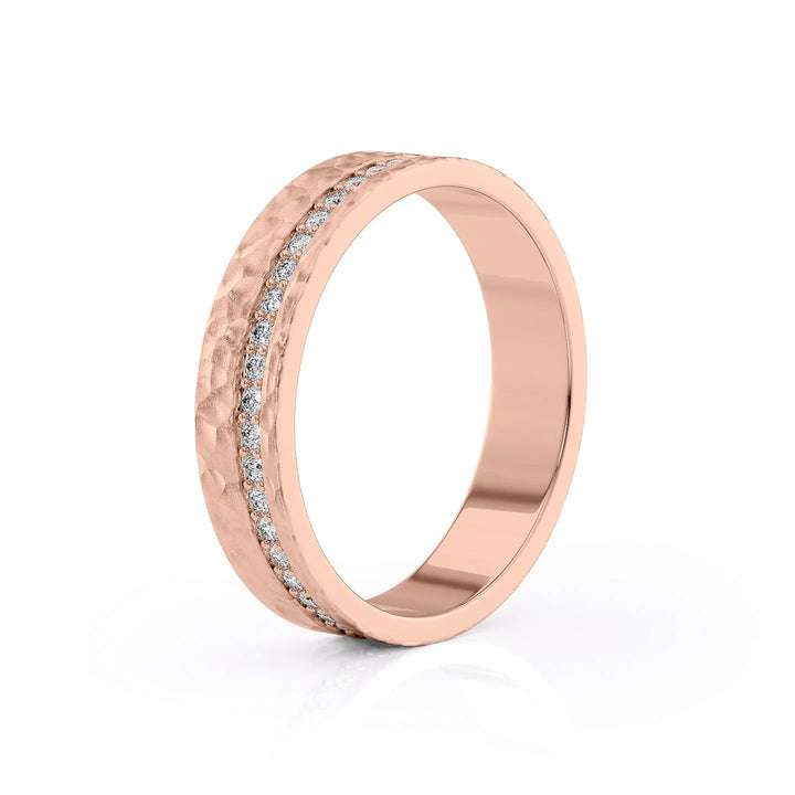 The Etan Wedding Bands Hammered 14K Rose#material_14k-rose