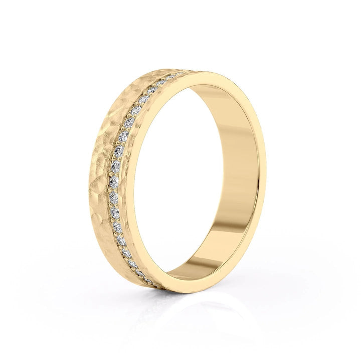 The Etan Wedding Bands Hammered 18K Gold#material_18k-gold