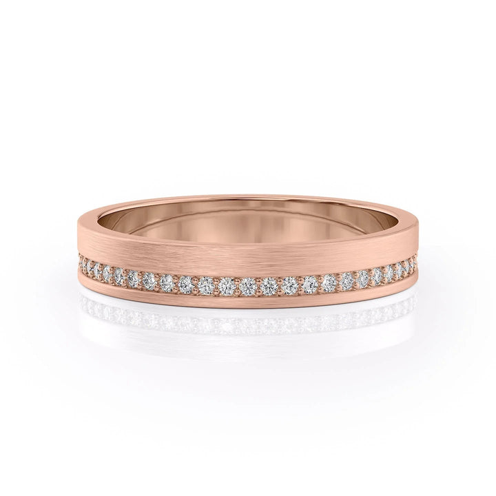 The Etan Wedding Bands Matte 14K Rose#material_14k-rose