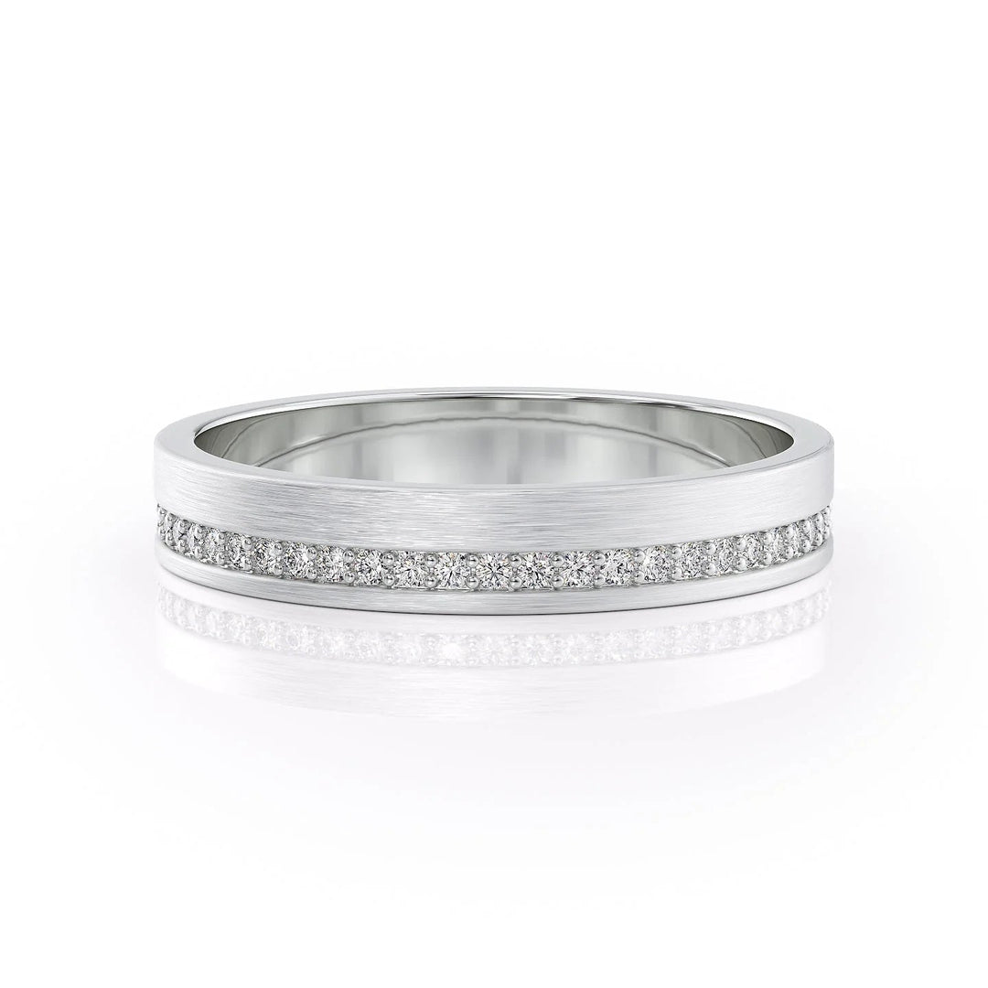 The Etan Wedding Bands Matte 14K White#material_14k-white