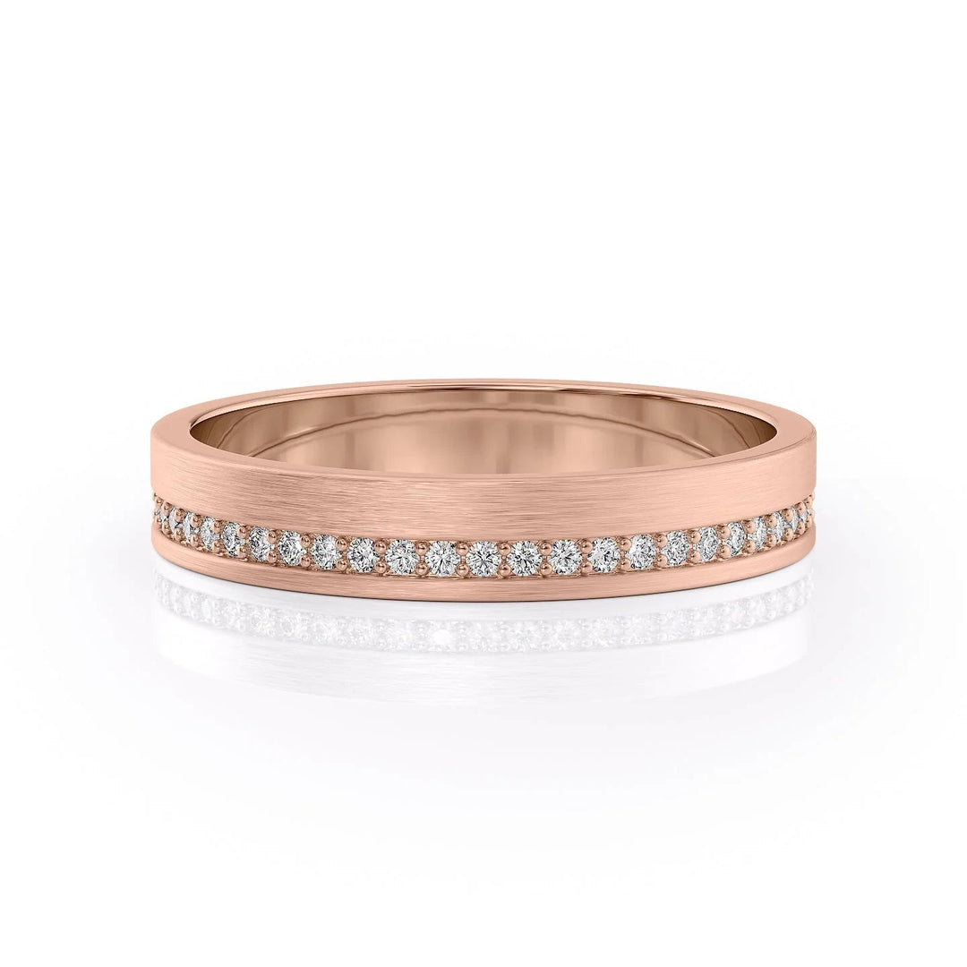 The Etan Wedding Bands Matte 18K Rose#material_18k-rose