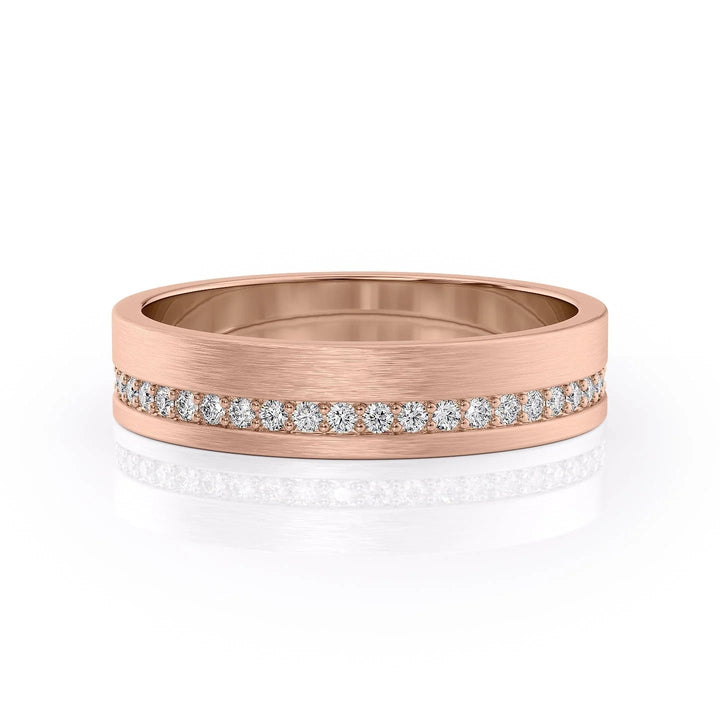 The Etan Wedding Bands Matte 18K Rose#material_18k-rose