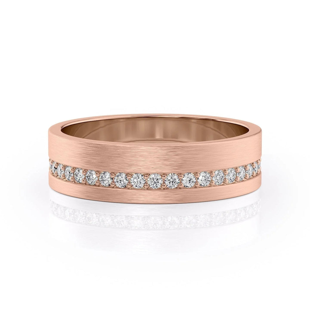 The Etan Wedding Bands Matte 14K Rose#material_14k-rose