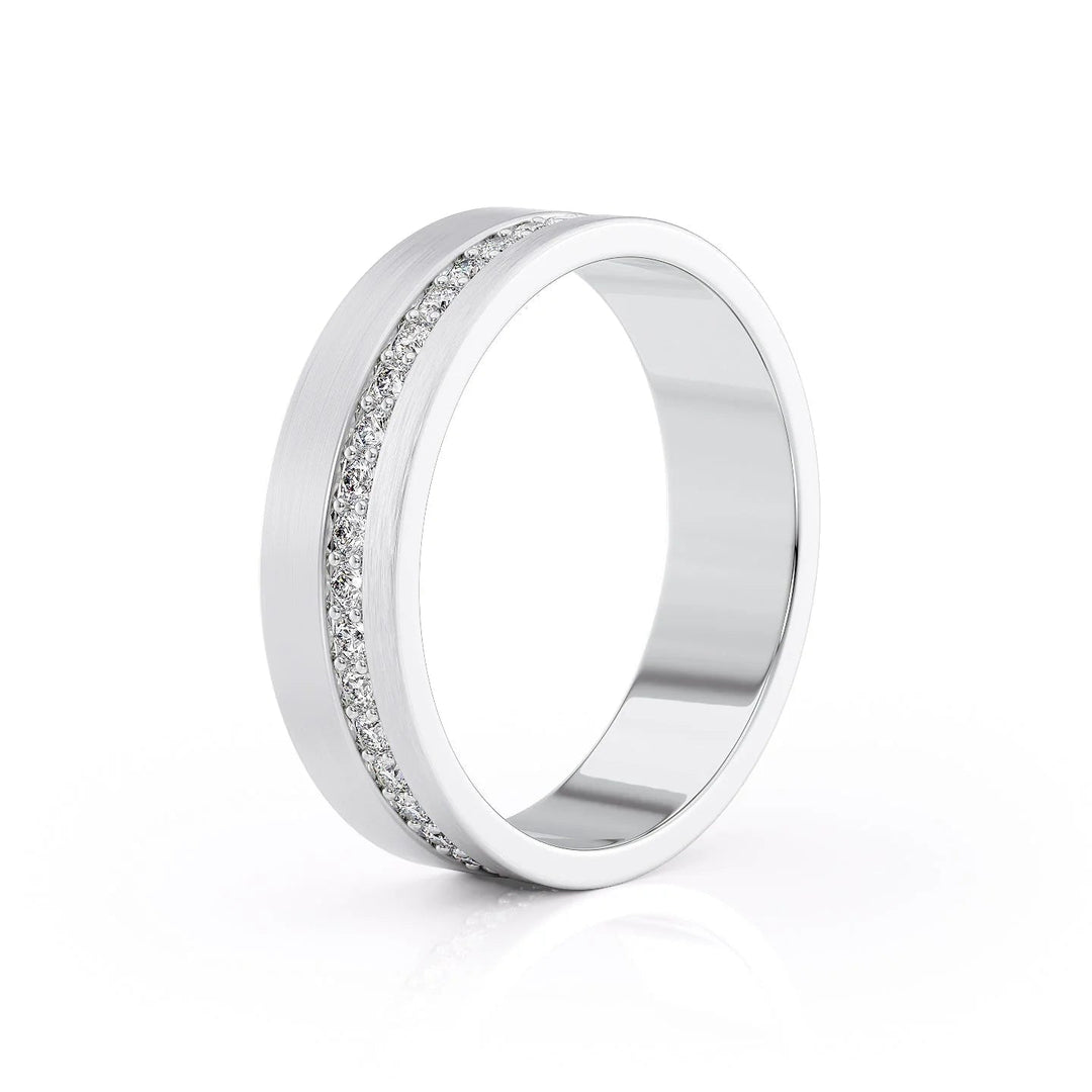 The Etan Wedding Bands Matte 14K White#material_14k-white