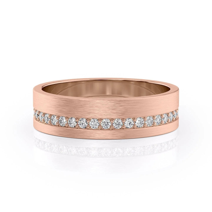 The Etan Wedding Bands Matte 18K Rose#material_18k-rose