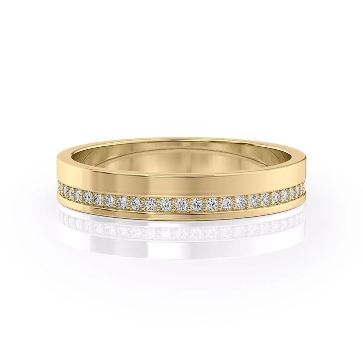 The Etan Wedding Bands Polished 14K Gold#material_14k-gold