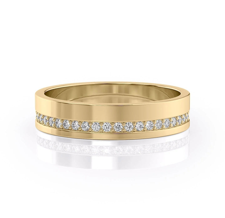 The Etan Wedding Bands Polished 14K Gold#material_14k-gold