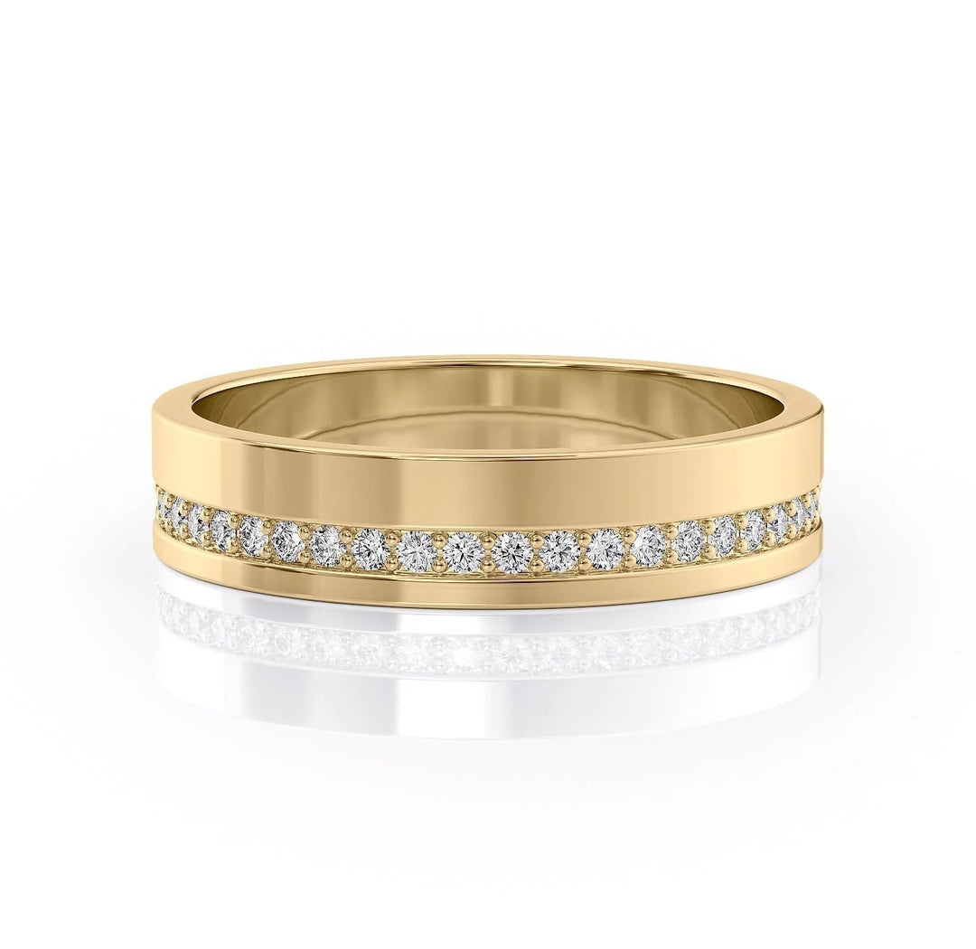 The Etan Wedding Bands Polished 18K Gold#material_18k-gold