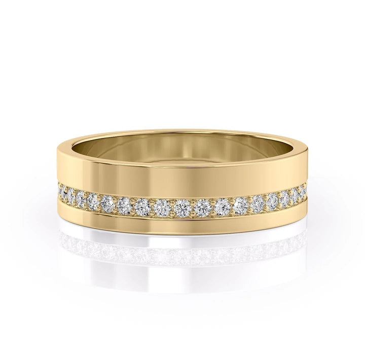 The Etan Wedding Bands Polished 14K Gold#material_14k-gold