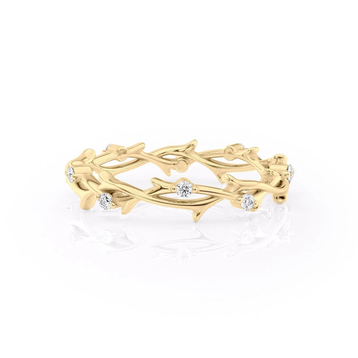 The Eternity Coco Wedding Bands Polished 14K Gold#material_14k-gold