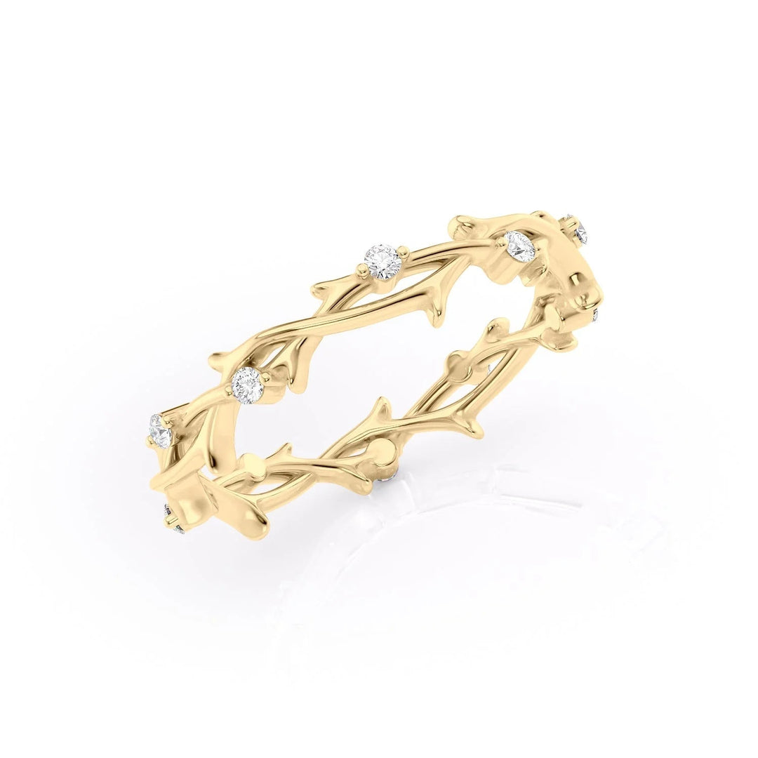 The Eternity Coco Wedding Bands Polished 14K Gold#material_14k-gold