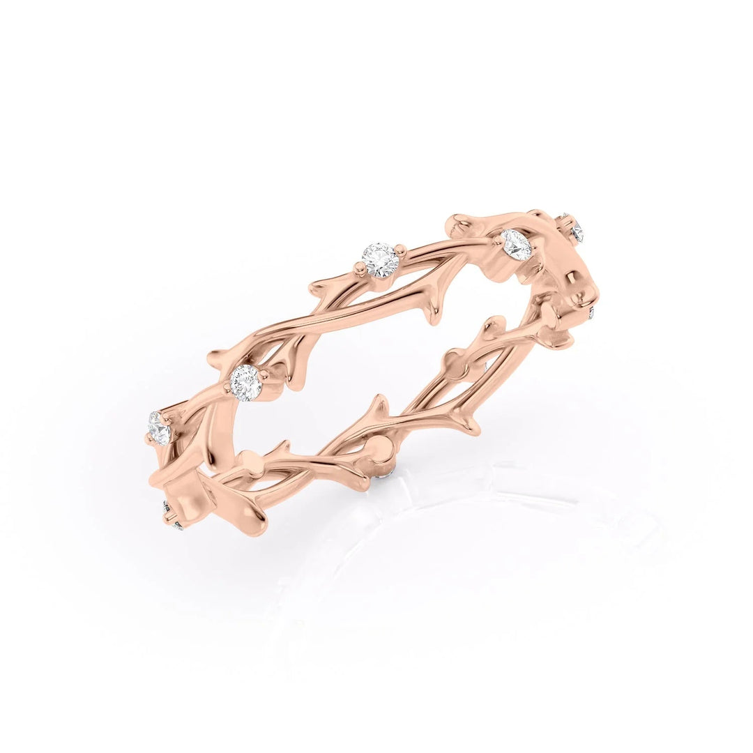 The Eternity Coco Wedding Bands Polished 14K Rose#material_14k-rose