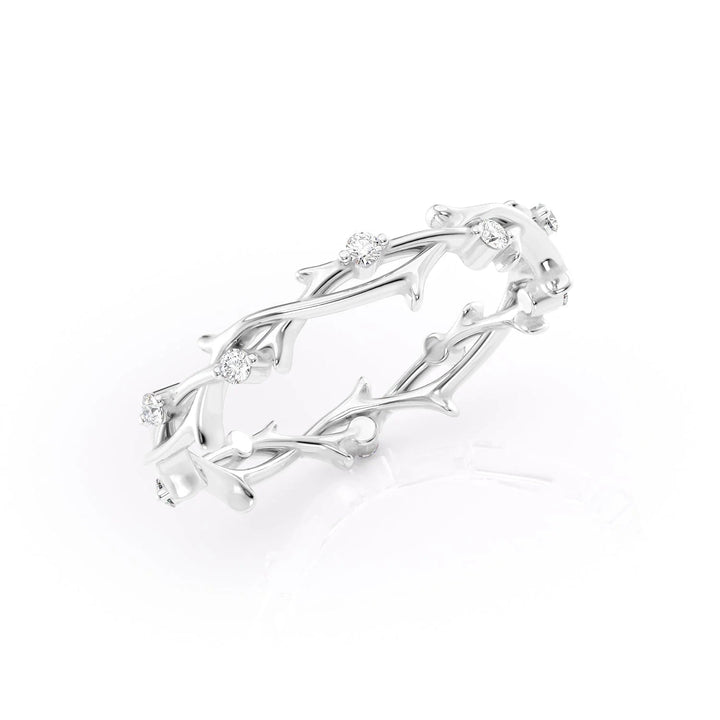 The Eternity Coco Wedding Bands Polished#material_18k-white