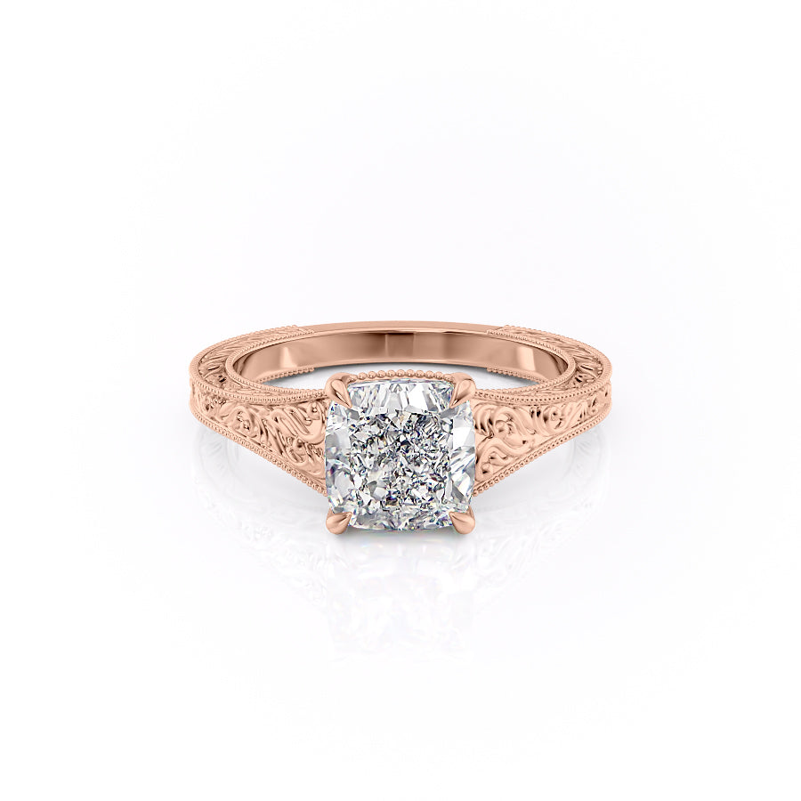 The Farrah Set With A Cushion Lab Diamond-L'Amour Brilliance #material_rose