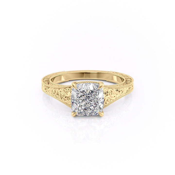 The Farrah Set With A Cushion Lab Diamond-L'Amour Brilliance #material_gold