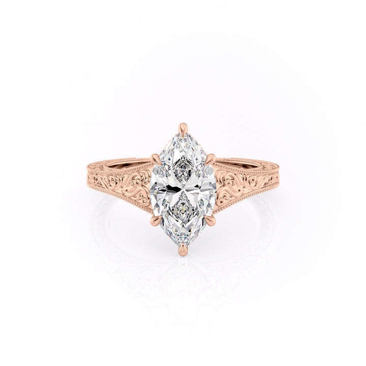 The Farrah Set With A Marquise Lab Diamond-L'Amour Brilliance #material_rose