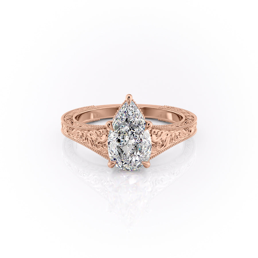 The Farrah Set With A Pear Lab Diamond-L'Amour Brilliance #material_rose