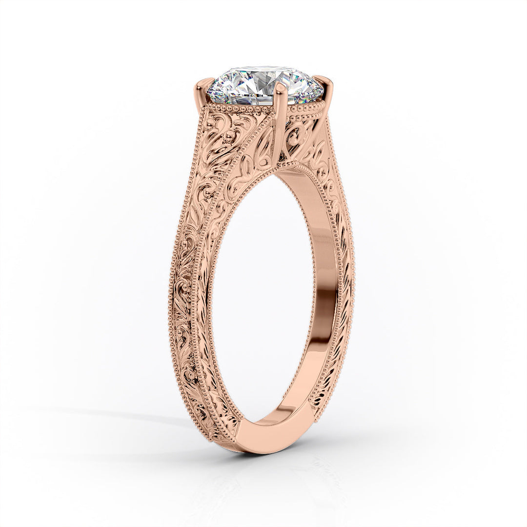 The Farrah Set With A Pear Lab Diamond#material_rose