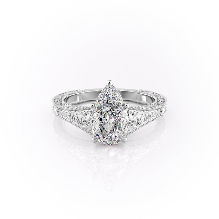 The Farrah Set With A Pear Lab Diamond-L'Amour Brilliance #material_white