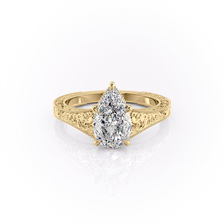 The Farrah Set With A Pear Lab Diamond-L'Amour Brilliance #material_gold