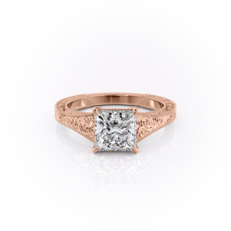 The Farrah Set With A Princess Lab Diamond-L'Amour Brilliance #material_rose