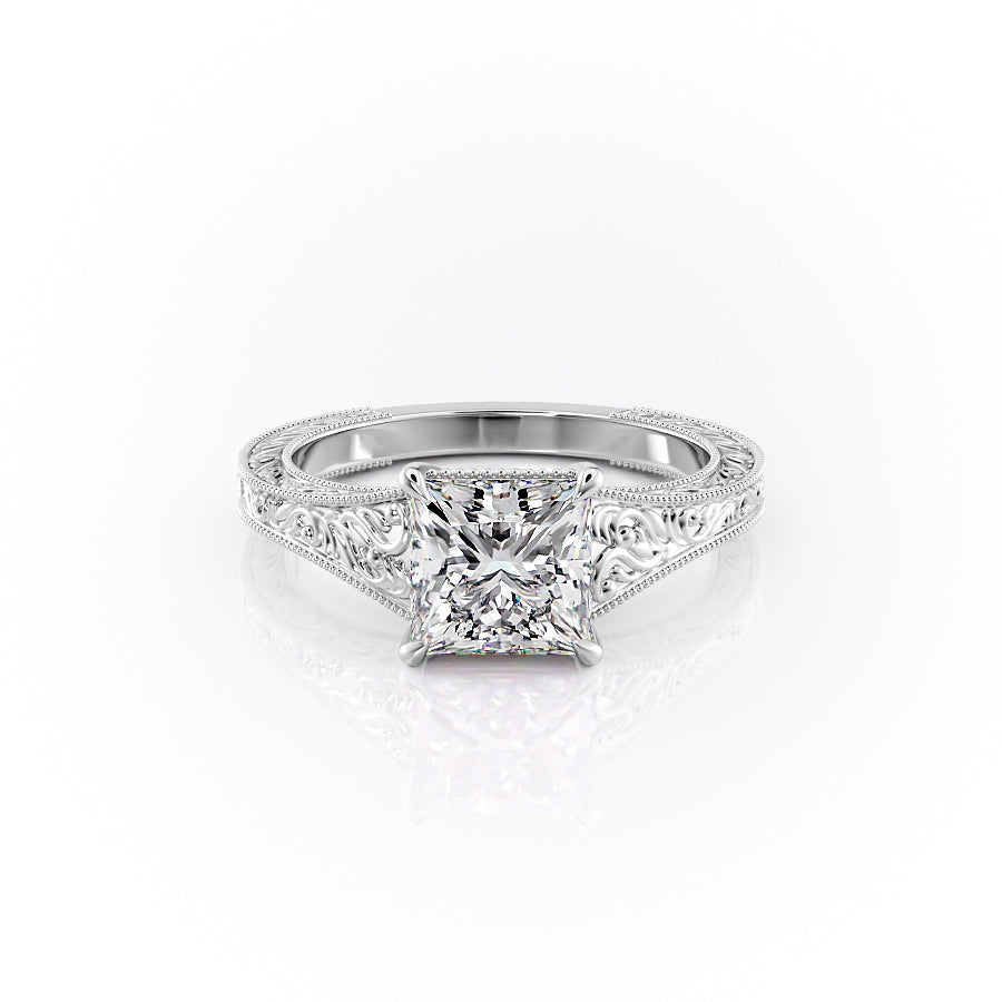 The Farrah Set With A Princess Lab Diamond-L'Amour Brilliance #material_white