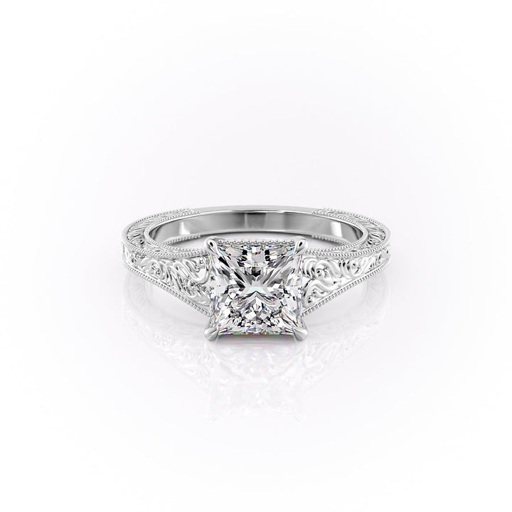 The Farrah Set With A Princess Lab Diamond-L'Amour Brilliance #material_white