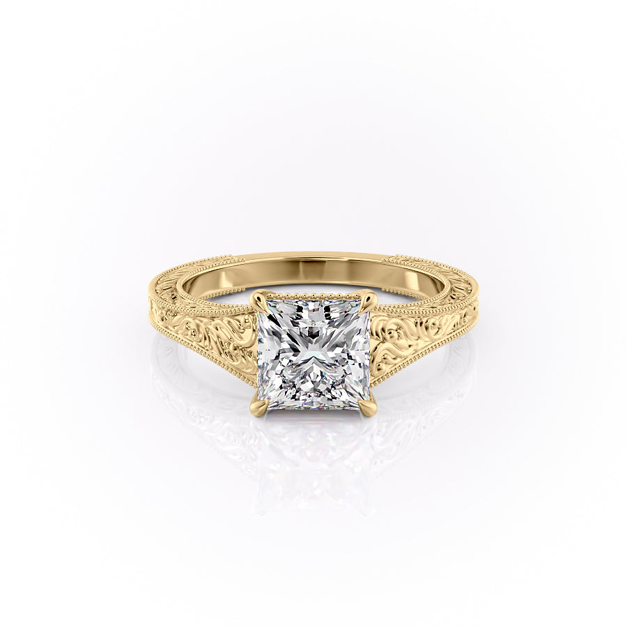 The Farrah Set With A Princess Lab Diamond-L'Amour Brilliance #material_gold