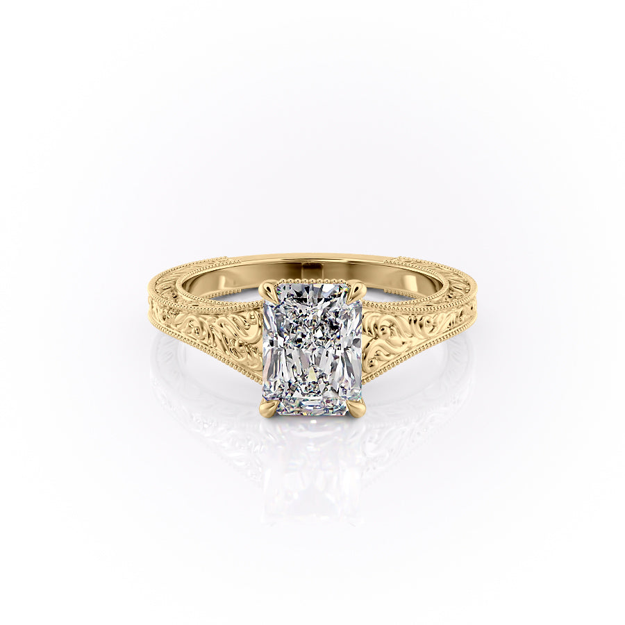The Farrah Set With A Radiant Lab Diamond-L'Amour Brilliance #material_gold