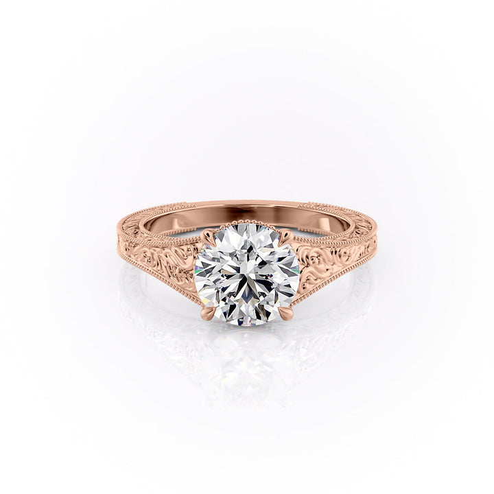 The Farrah Set With A Round Lab Diamond-L'Amour Brilliance #material_rose
