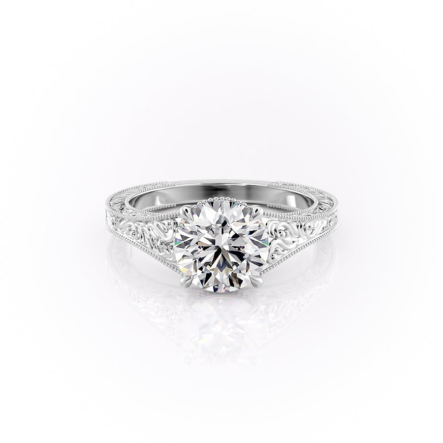 The Farrah Set With A Round Lab Diamond-L'Amour Brilliance #material_white