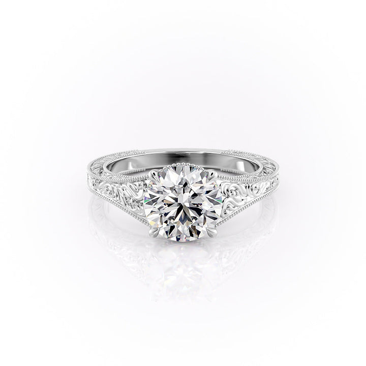 The Farrah Set With A Round Lab Diamond-L'Amour Brilliance #material_white