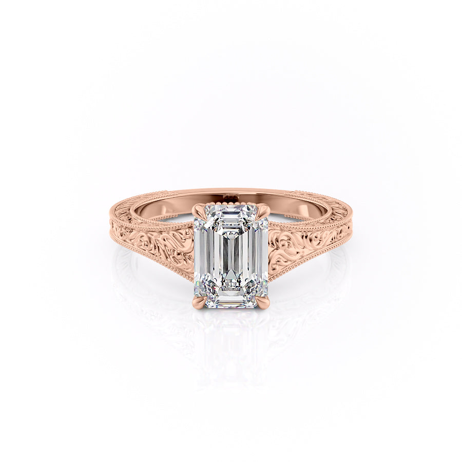The Farrah Set With An Emerald Lab Diamond-L'Amour Brilliance #material_rose