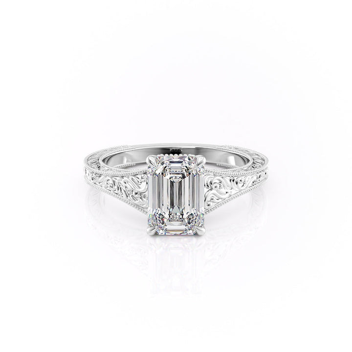 The Farrah Set With An Emerald Lab Diamond-L'Amour Brilliance #material_white