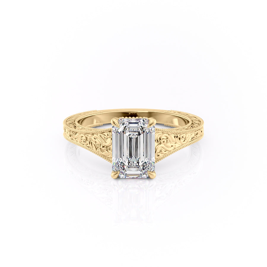 The Farrah Set With An Emerald Lab Diamond-L'Amour Brilliance #material_gold