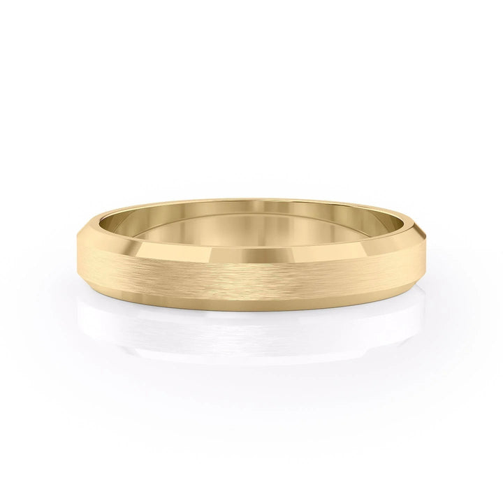 The Gabriel Wedding Bands Matte 14K Gold#material_14k-gold