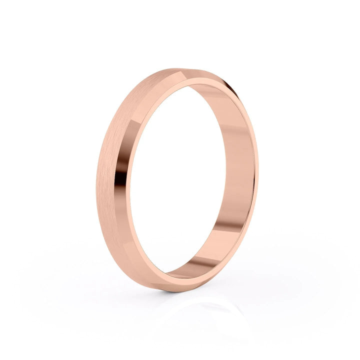 The Gabriel Wedding Bands Matte 14K Rose#material_14k-rose