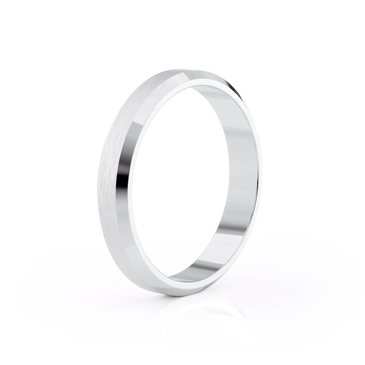 The Gabriel Wedding Bands Matte 14K White#material_14k-white