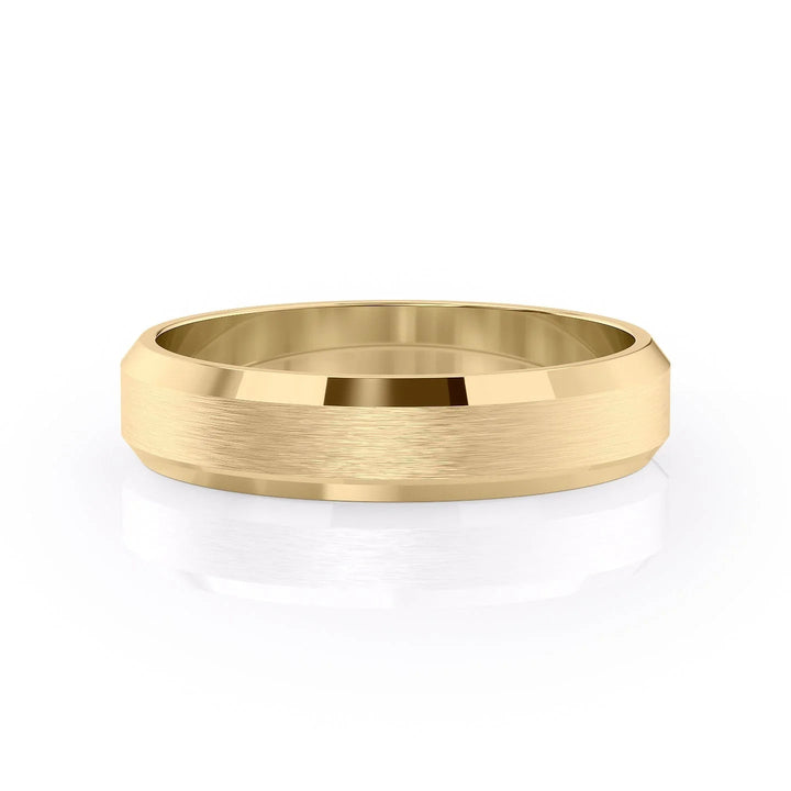 The Gabriel Wedding Bands Matte 14K Gold#material_14k-gold