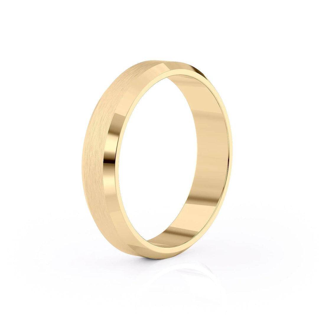 The Gabriel Wedding Bands Matte 14K Gold#material_14k-gold