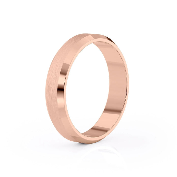 The Gabriel Wedding Bands Matte 14K Rose#material_14k-rose