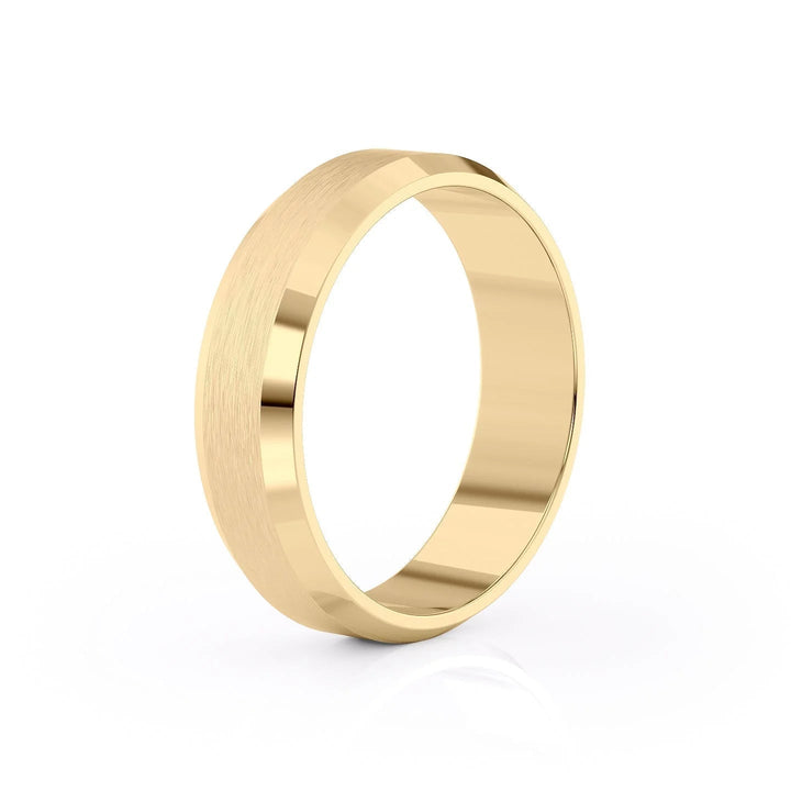 The Gabriel Wedding Bands Matte 14K Gold#material_14k-gold