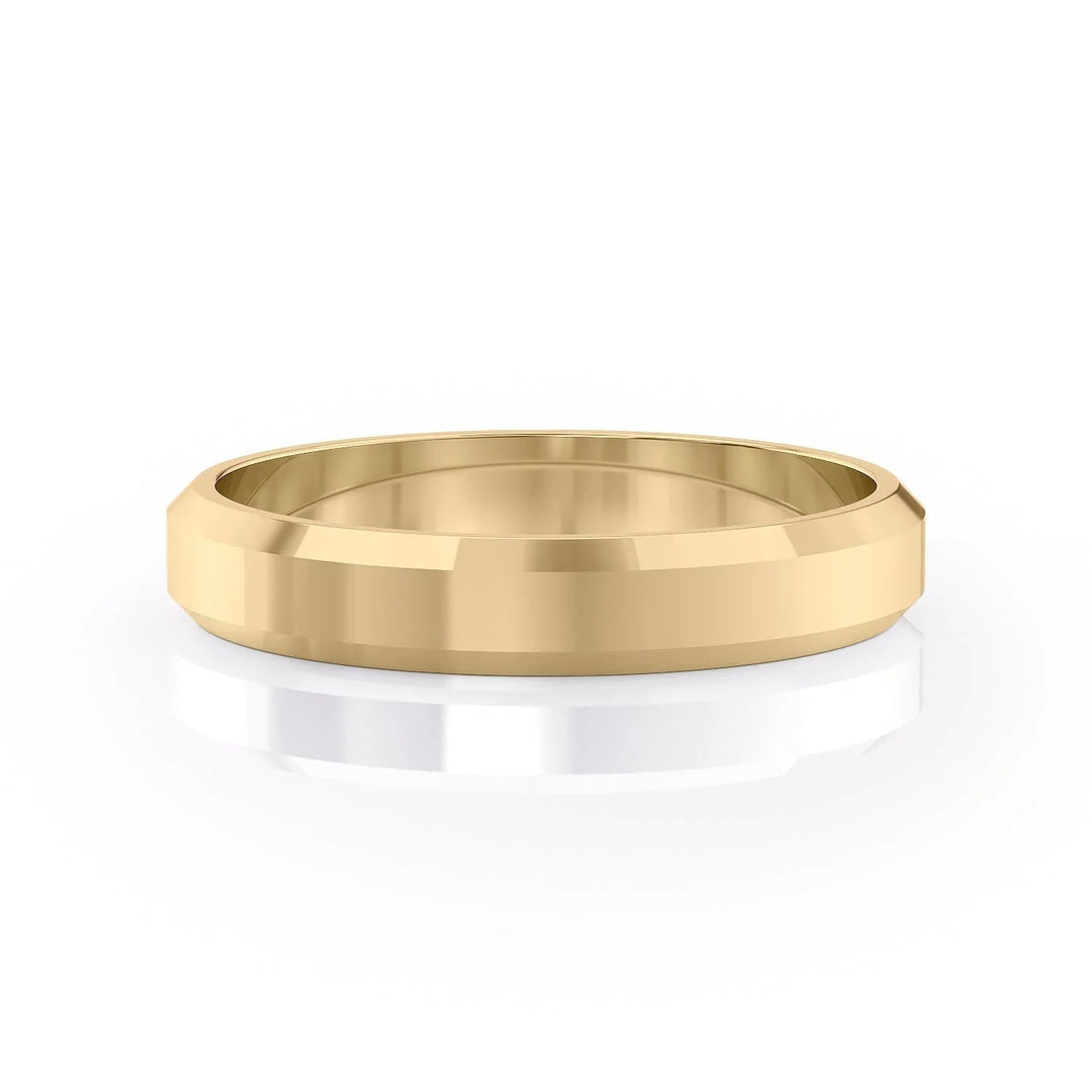 The Gabriel Wedding Bands Polished 14K Gold#material_14k-gold