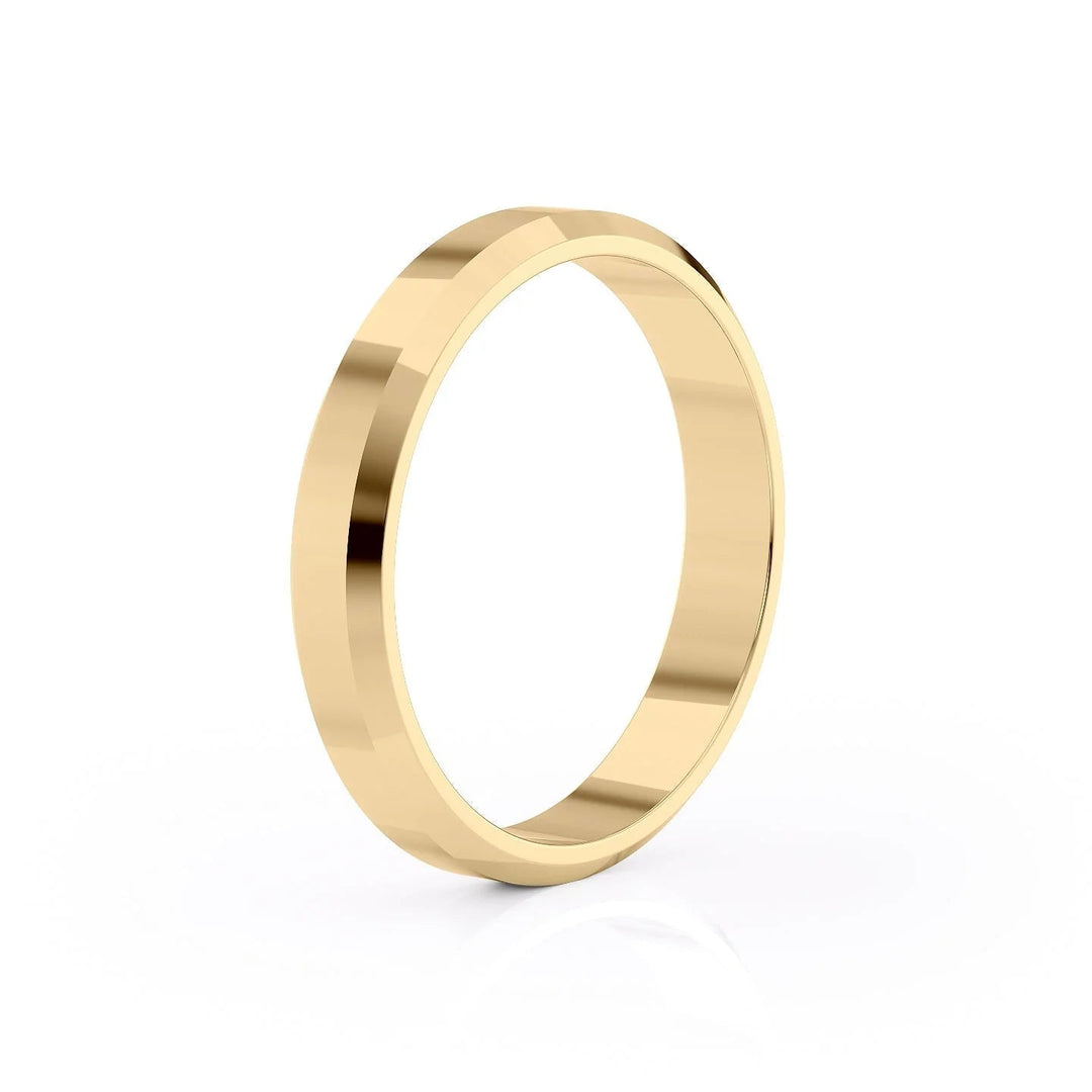 The Gabriel Wedding Bands Polished 14K Gold#material_14k-gold