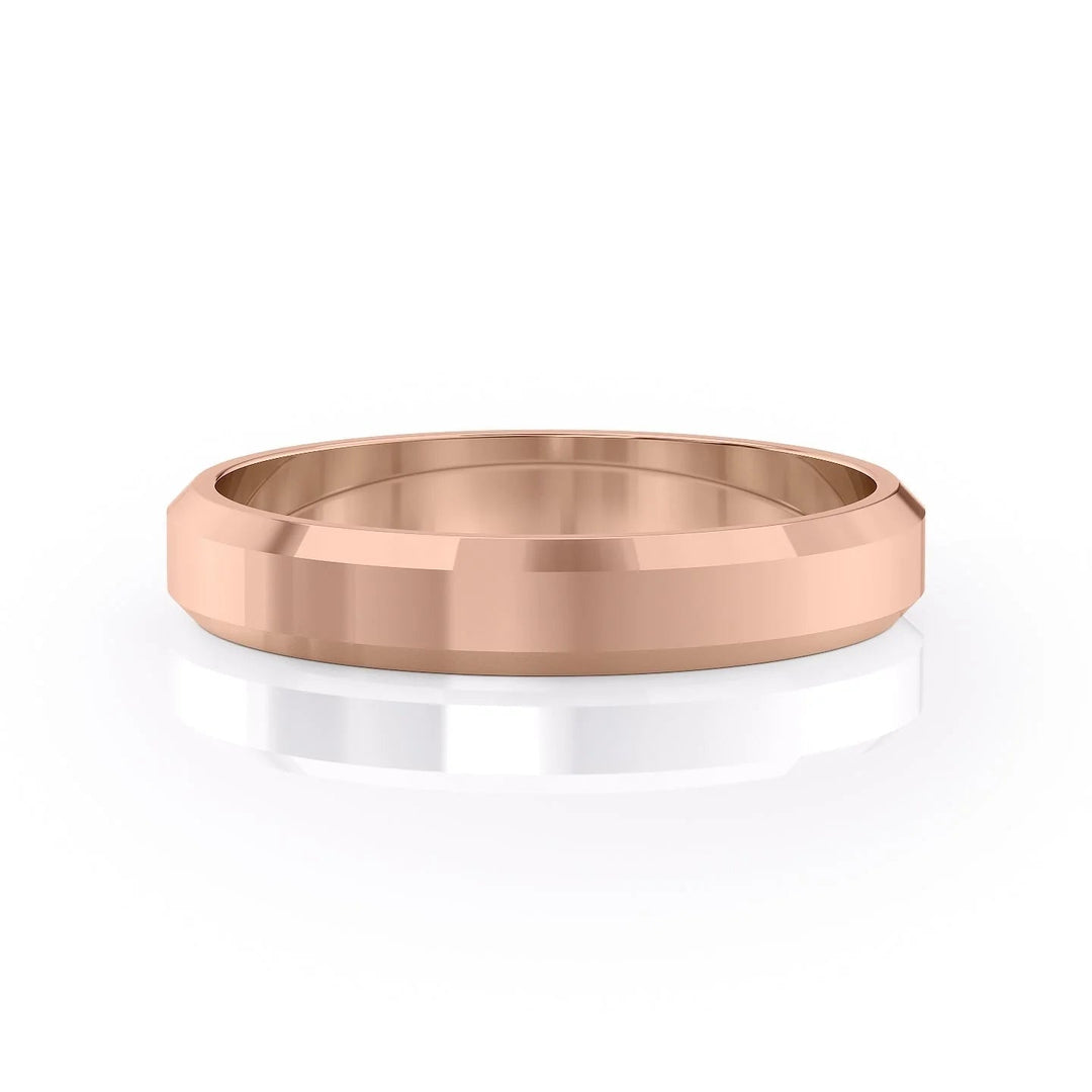 The Gabriel Wedding Bands Polished 14K Rose#material_14k-rose