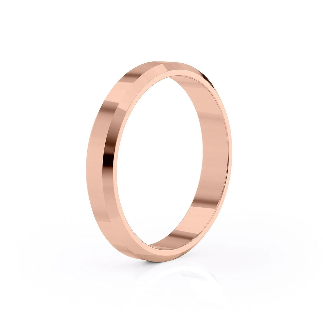 The Gabriel Wedding Bands Polished 14K Rose#material_14k-rose